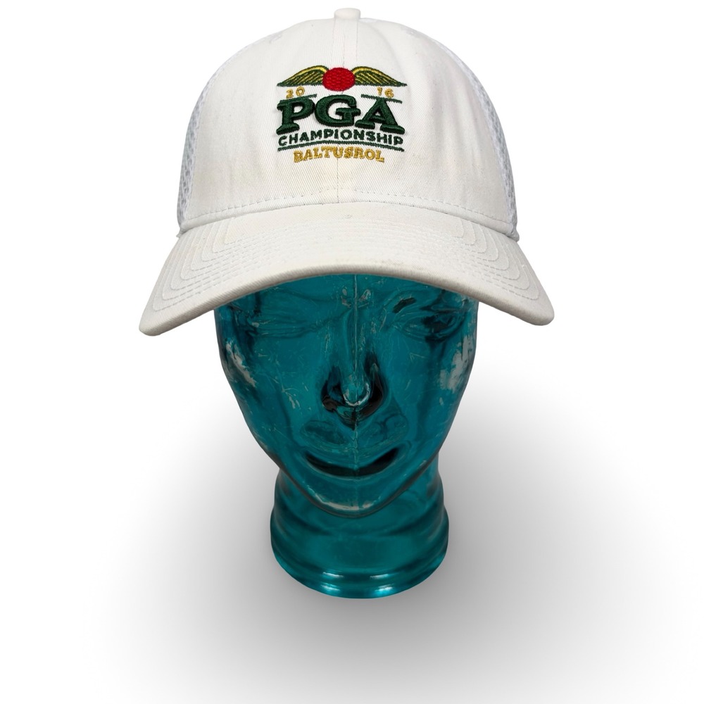 New Era 39THIRTY 2016 PGA Championship Baltusrol Hat White Gray Medium-Large
